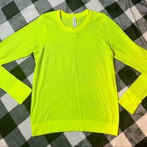 Lululemon ⚡️NEON⚡️ Yellow Long Sleeve Top - Size 4